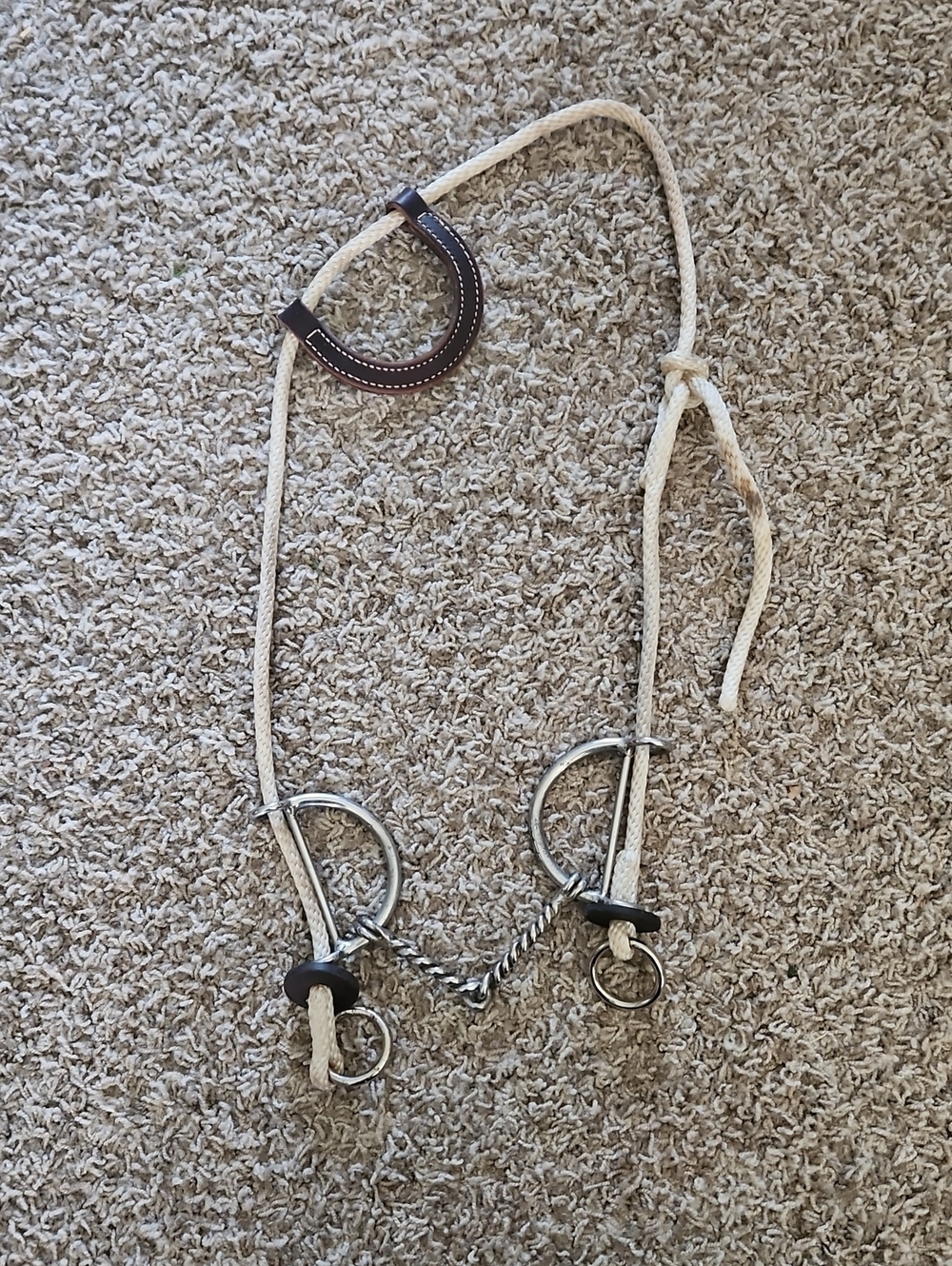 Rope Snaffle Gag Bit Headstall